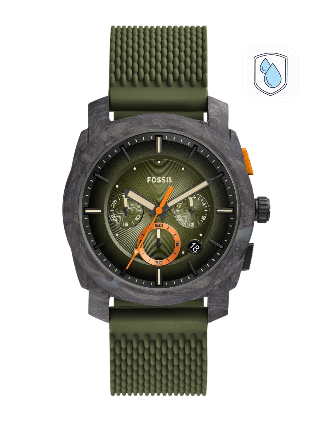 

Fossil Men Green Dial & Green Bracelet Style Straps Analogue Watch FS5872