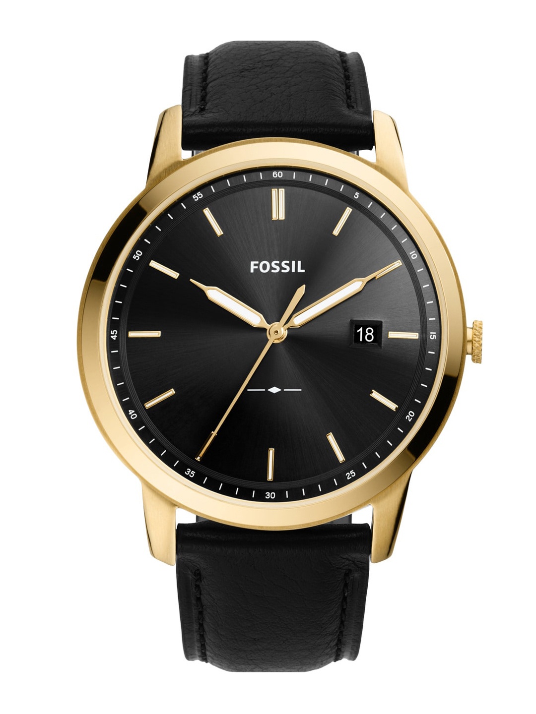 

Fossil Men Black Dial & Black Leather Straps Analogue Watch FS5840