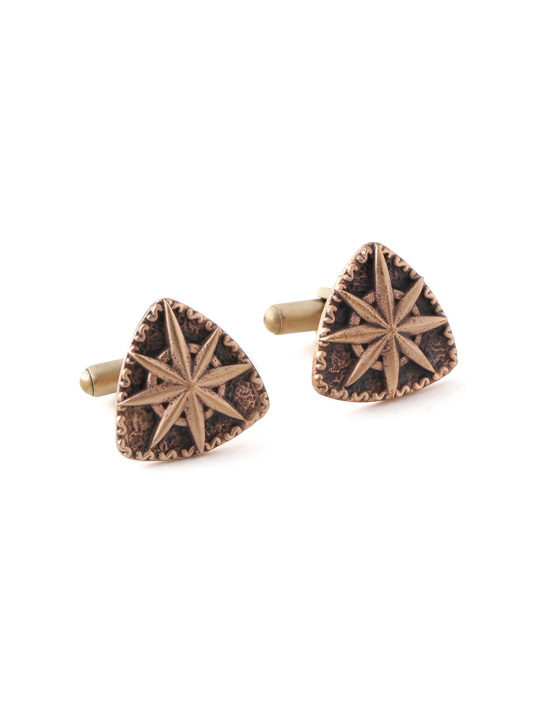 

COSA NOSTRAA Gunmetal-Toned Geometric Cufflink, Metallic