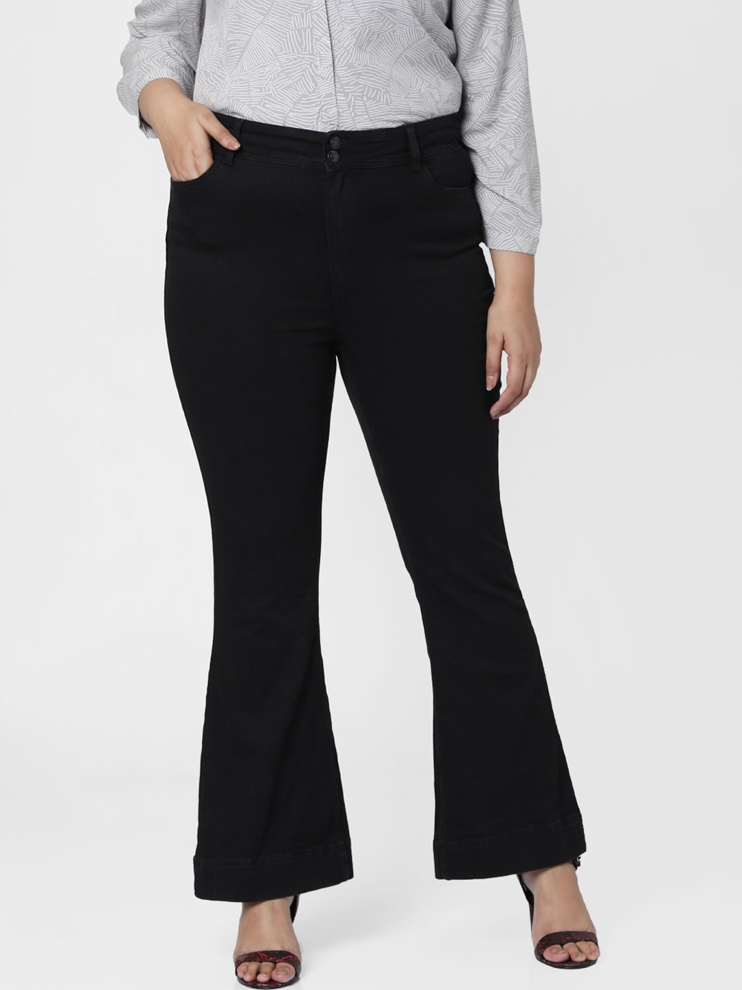 

VERO MODA CURVE Women Black Bootcut Jeans