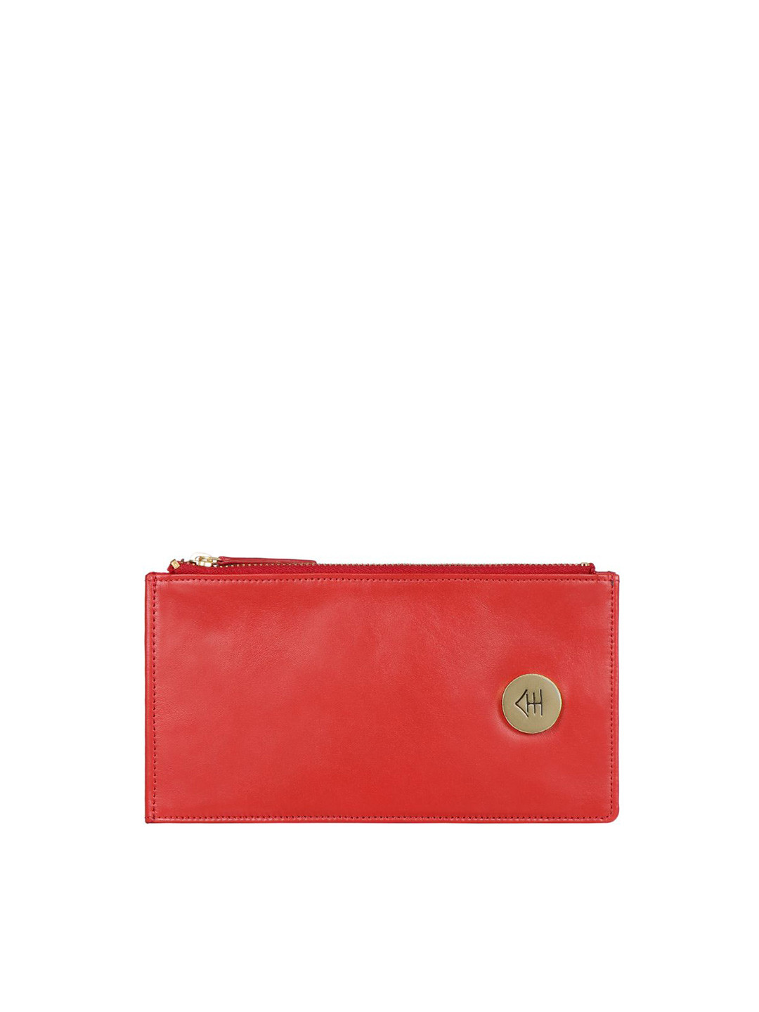 

Hidesign Women Red Leather Two Fold Wallet