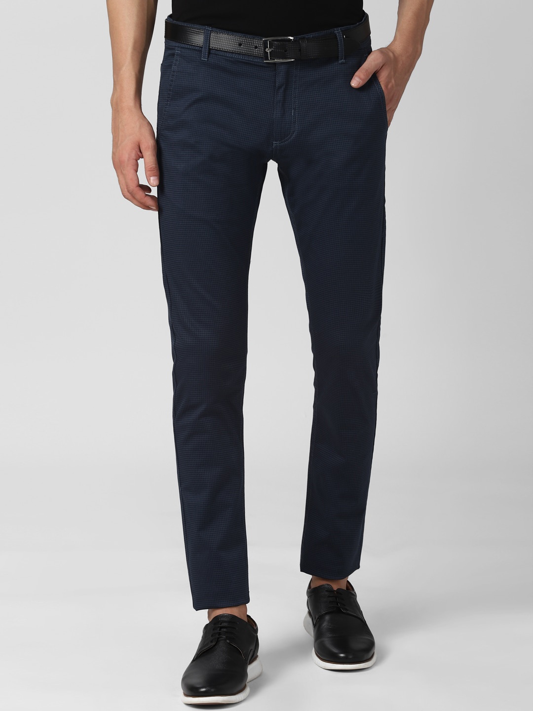 

Peter England Casuals Men Navy Blue Skinny Fit Trousers