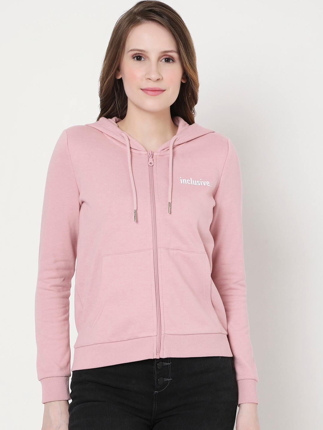 

Vero Moda Women Pink Hooded Sweatshirt