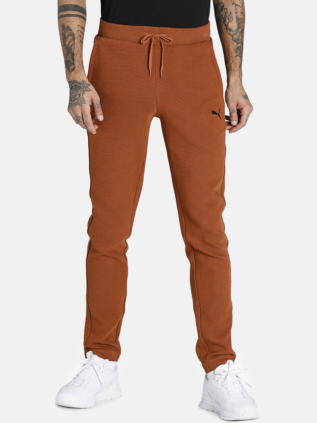 

Puma Men Brown Cotton Ottoman Slim Fit Sweat Pants