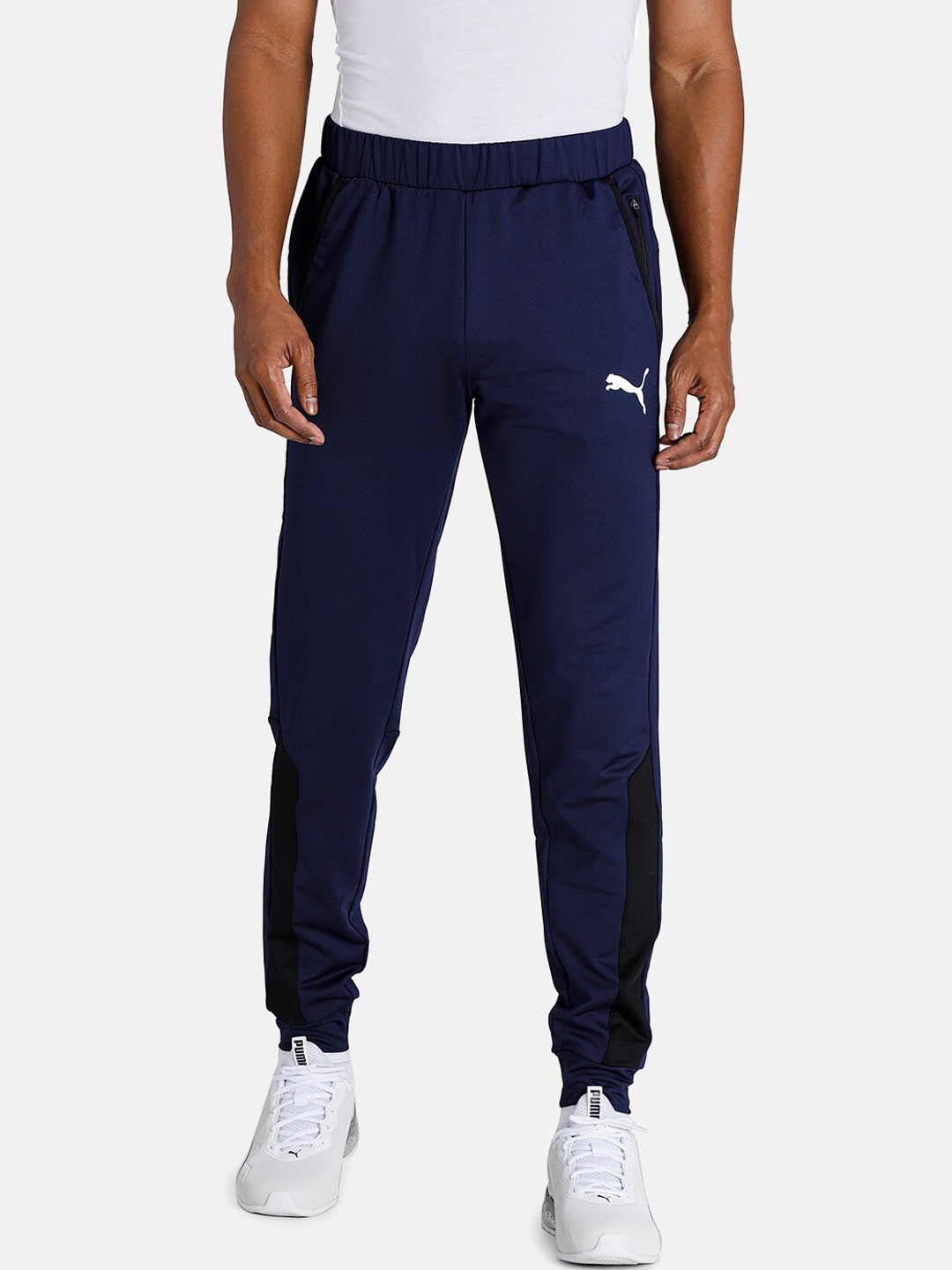 

Puma Men Navy Blue Solid RTG Knit Joggers