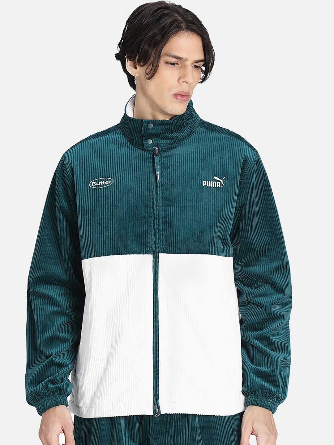 

Puma Unisex Green & White Butter Goods Track Top