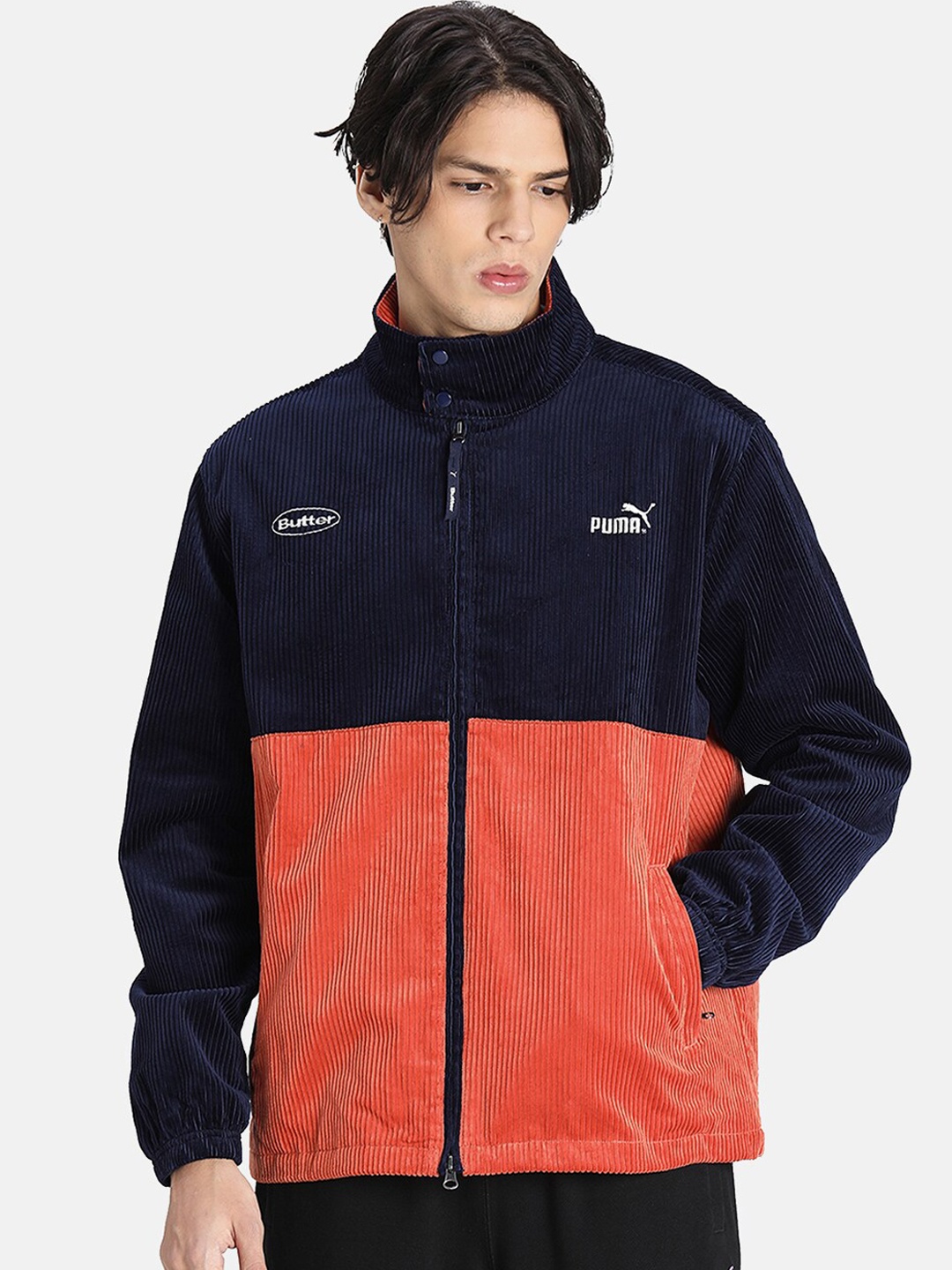 

Puma Unisex Navy Blue & Orange BUTTER GOODS Track Top