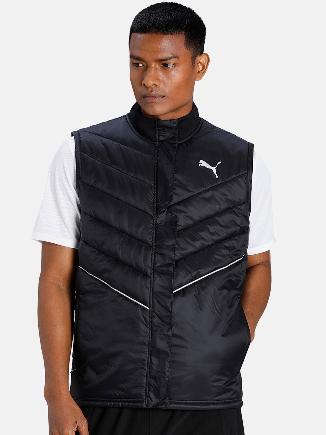 

Puma Men Black Run Elevated Padded Regular Fit Vest