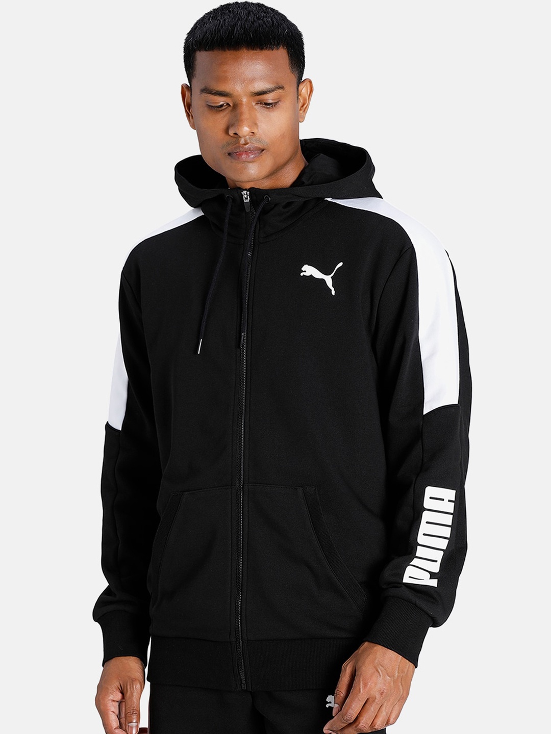 

Puma Men Regular Fit Outdoor FZ Hoodie TR Sporty Track Jacket, Black