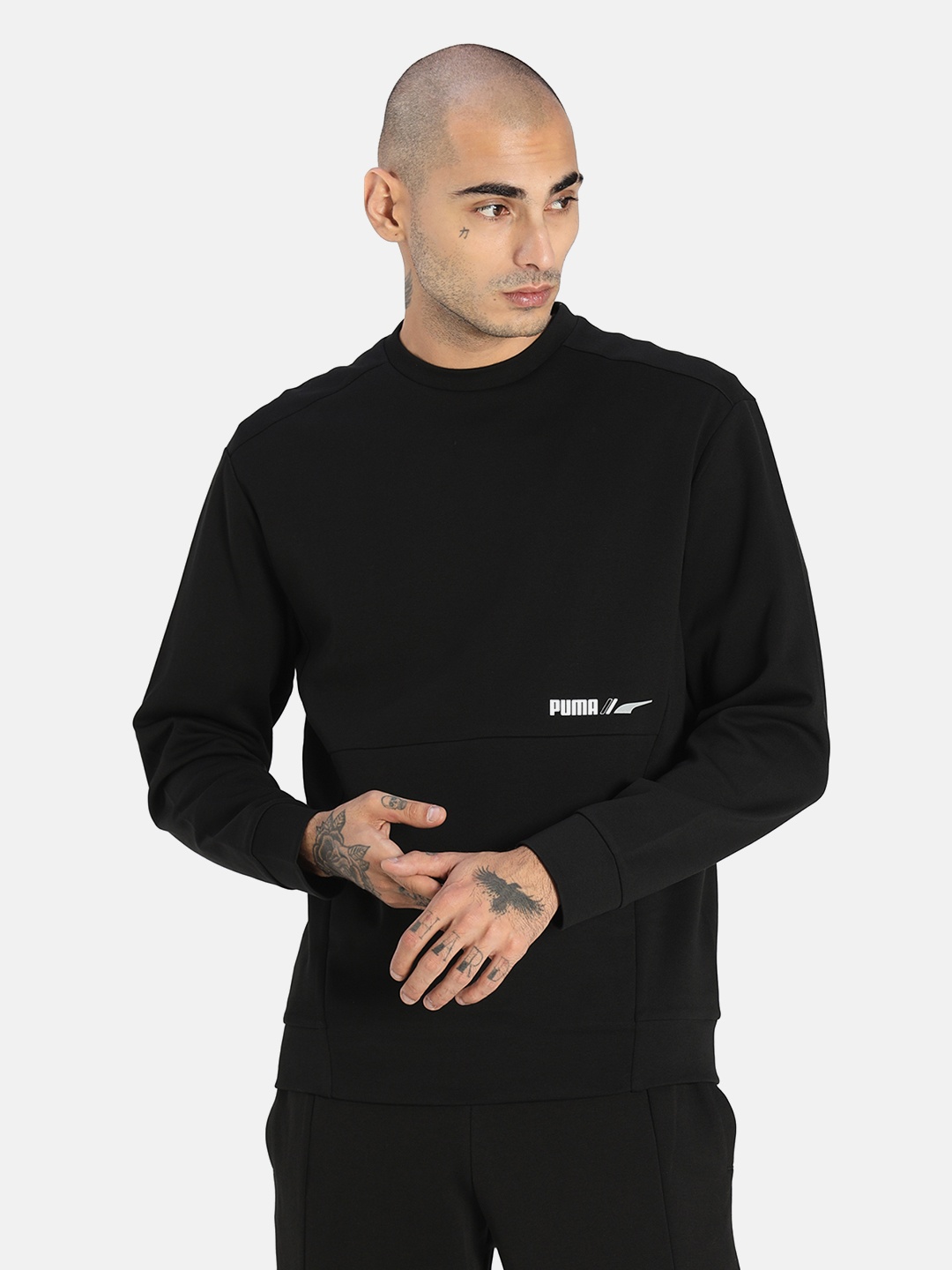

Puma Men Black Printed Regular fit Sweatshirt