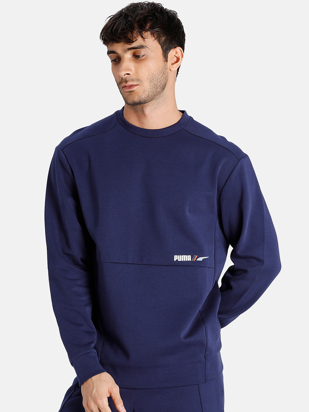 

Puma Men Navy Blue Rad Cal Crew Sweatshirt