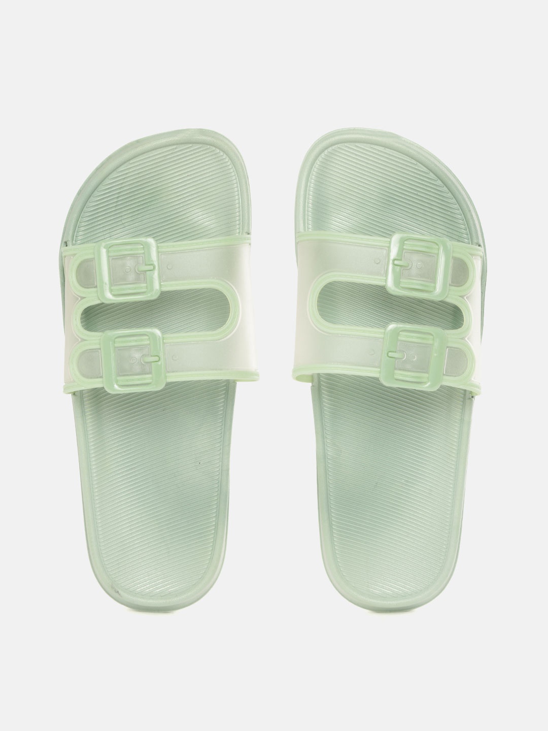 

Mast & Harbour Women Transparent & Green Solid Slip-On