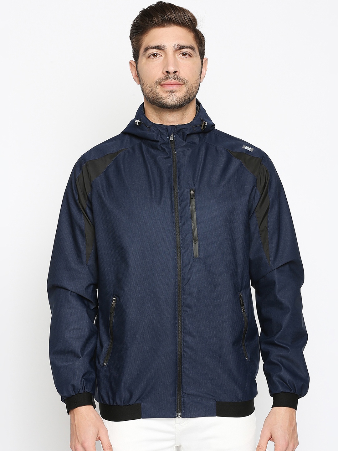 

Zeel Men Navy Blue Windcheater Bomber Jacket