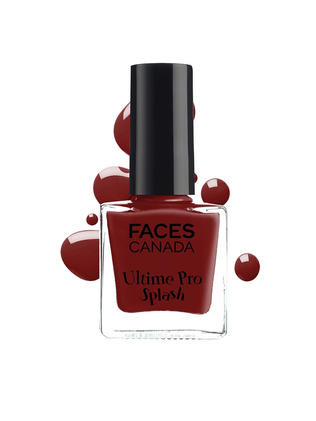 

FACES CANADA Splash Fast Dry High Shine Lasting No Chip Nail Enamel 8ml - Scarlet 115, Maroon