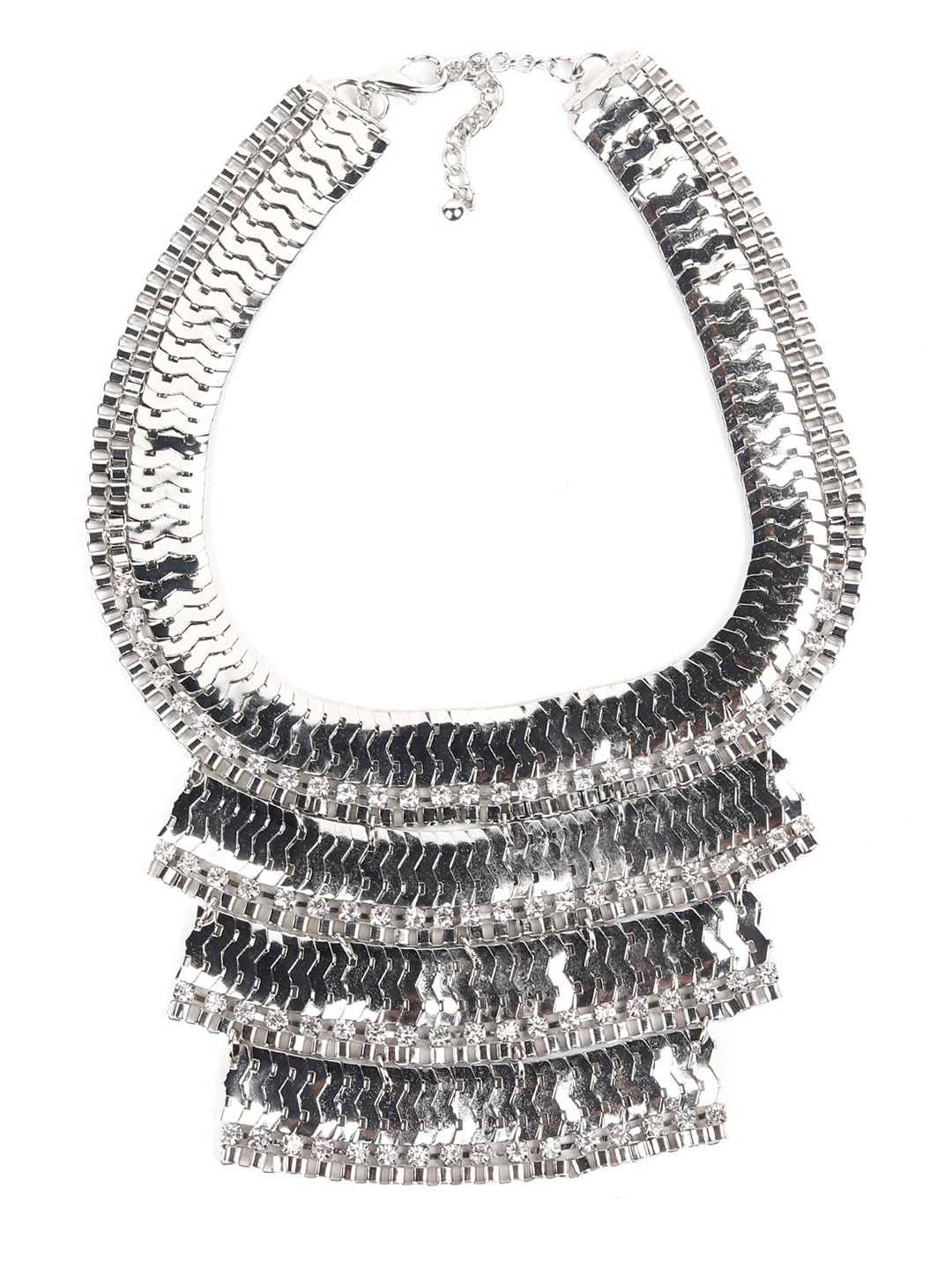 

ODETTE Silver-Toned Silver Layered Necklace