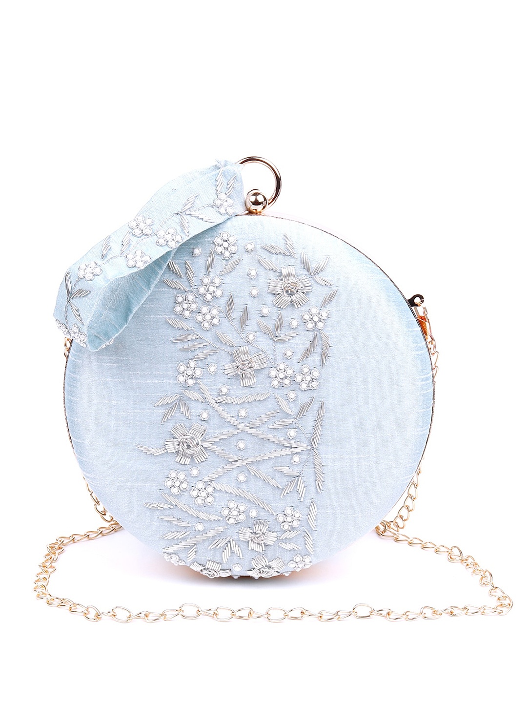 

ODETTE Blue Oversized Half Moon Shoulder Bag