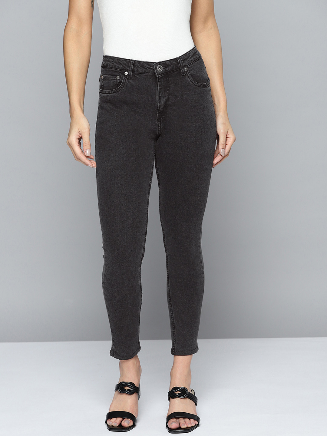 

Chemistry Women Skinny Fit Stretchable Jeans, Black