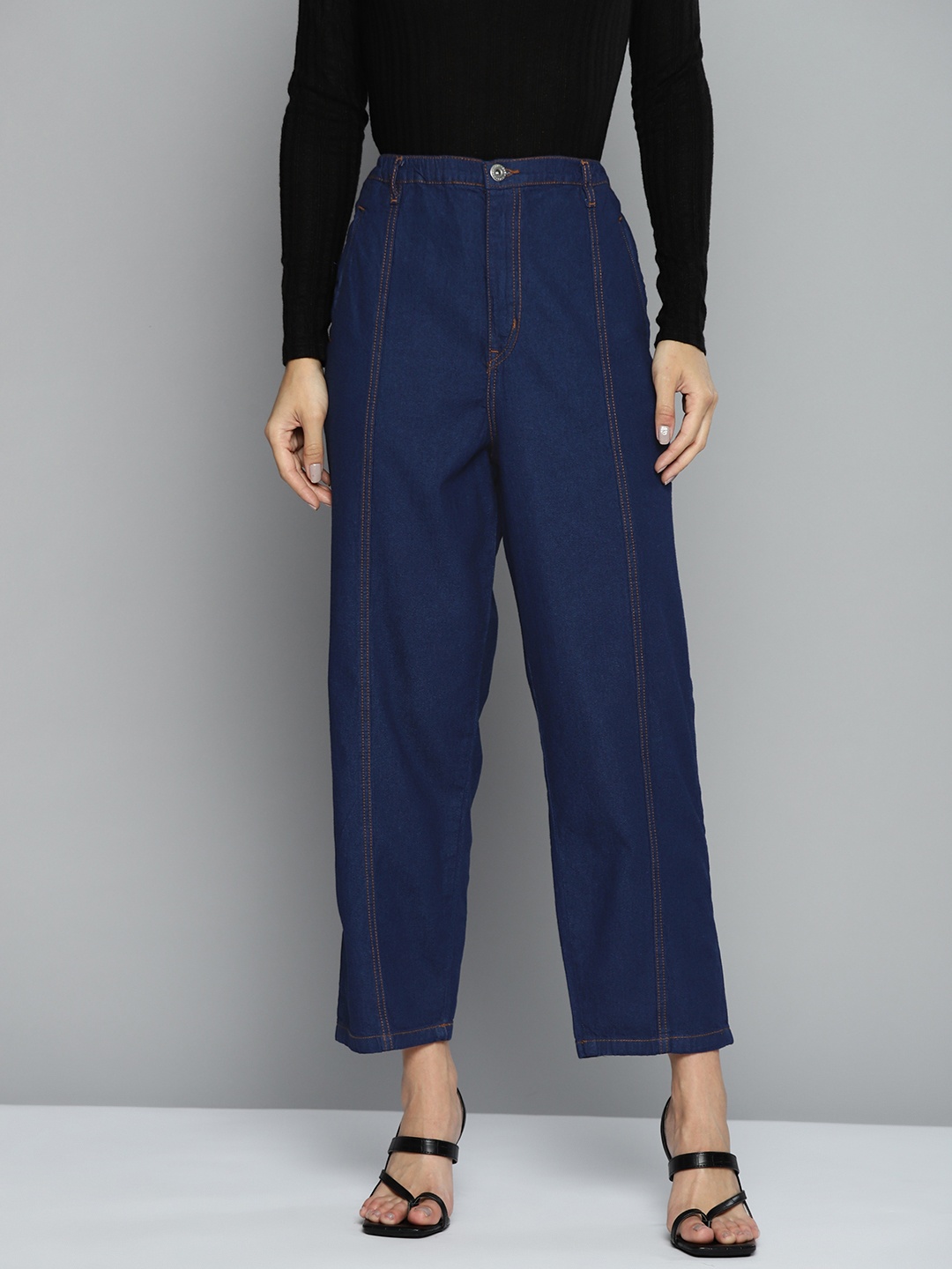 

Chemistry Women Slouchy Cotton Jeans, Blue