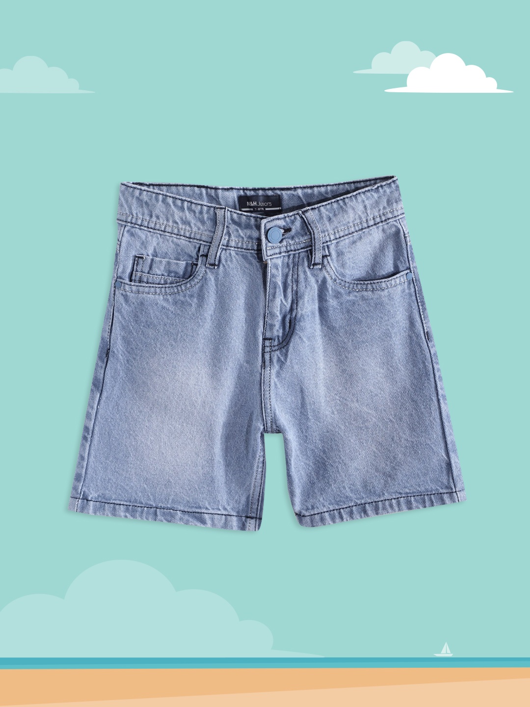 

M&H Juniors Boys Blue Washed Denim Shorts