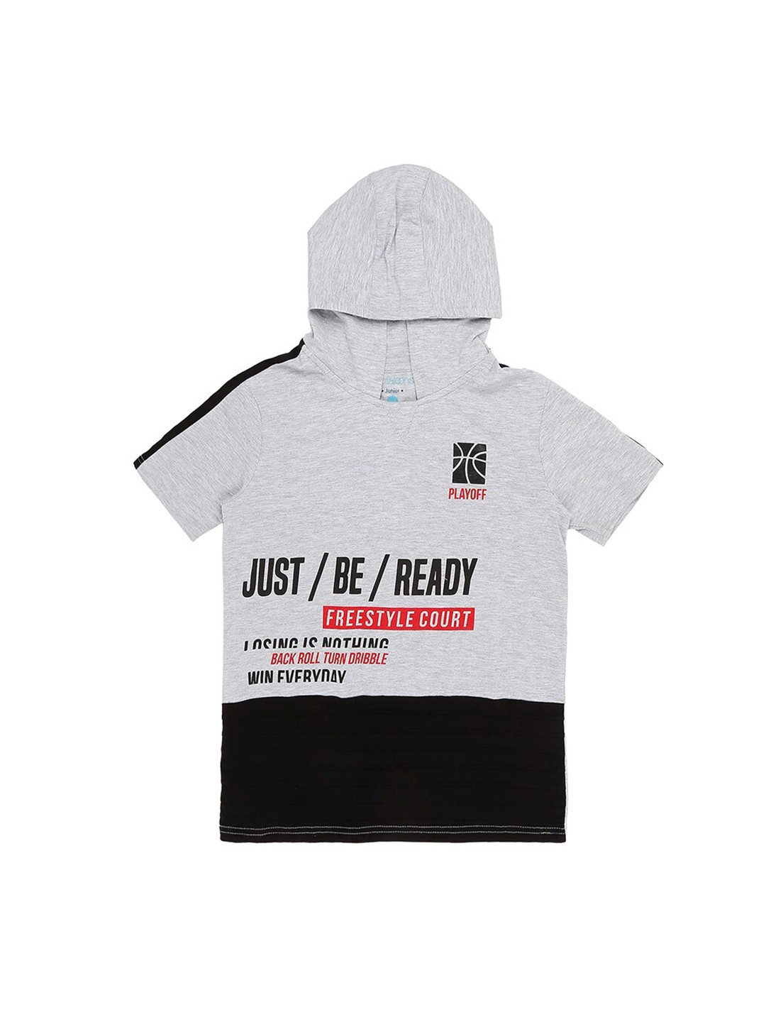

Pantaloons Junior Boys Grey Typography Printed T-shirt