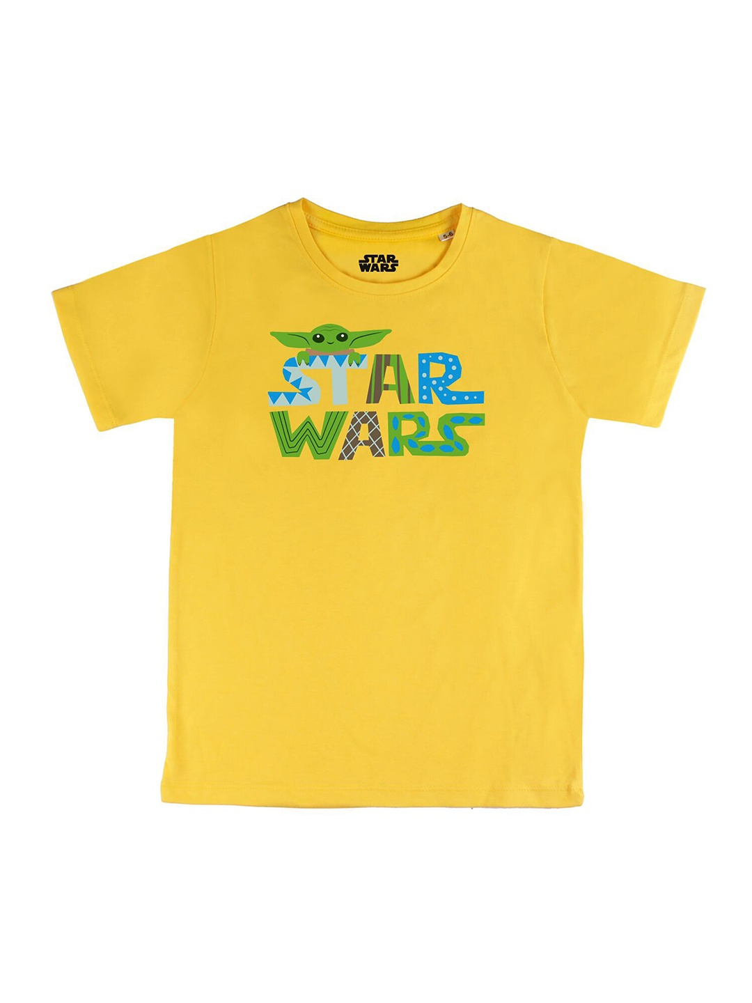 

Star Wars by Wear Your Mind Boys Yellow Typography Star Wars Printed T-shirt