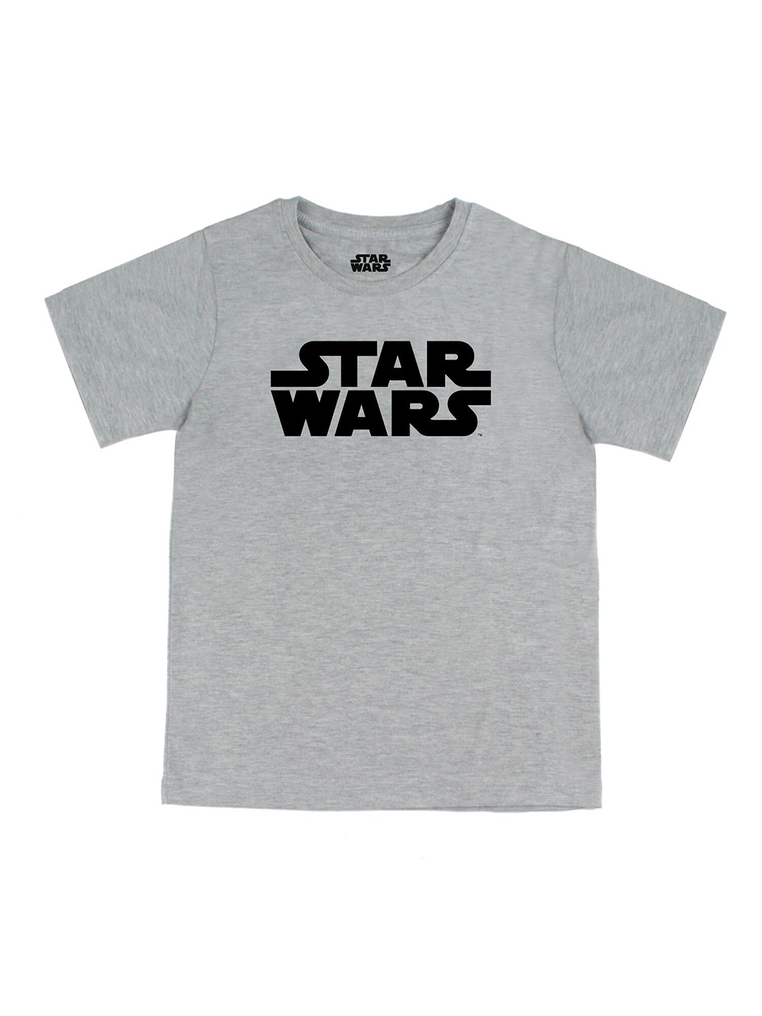 Star Wars by Wear Your Mind Boys Grey & Black Star Wars Printed Pure Cotton T-shirt