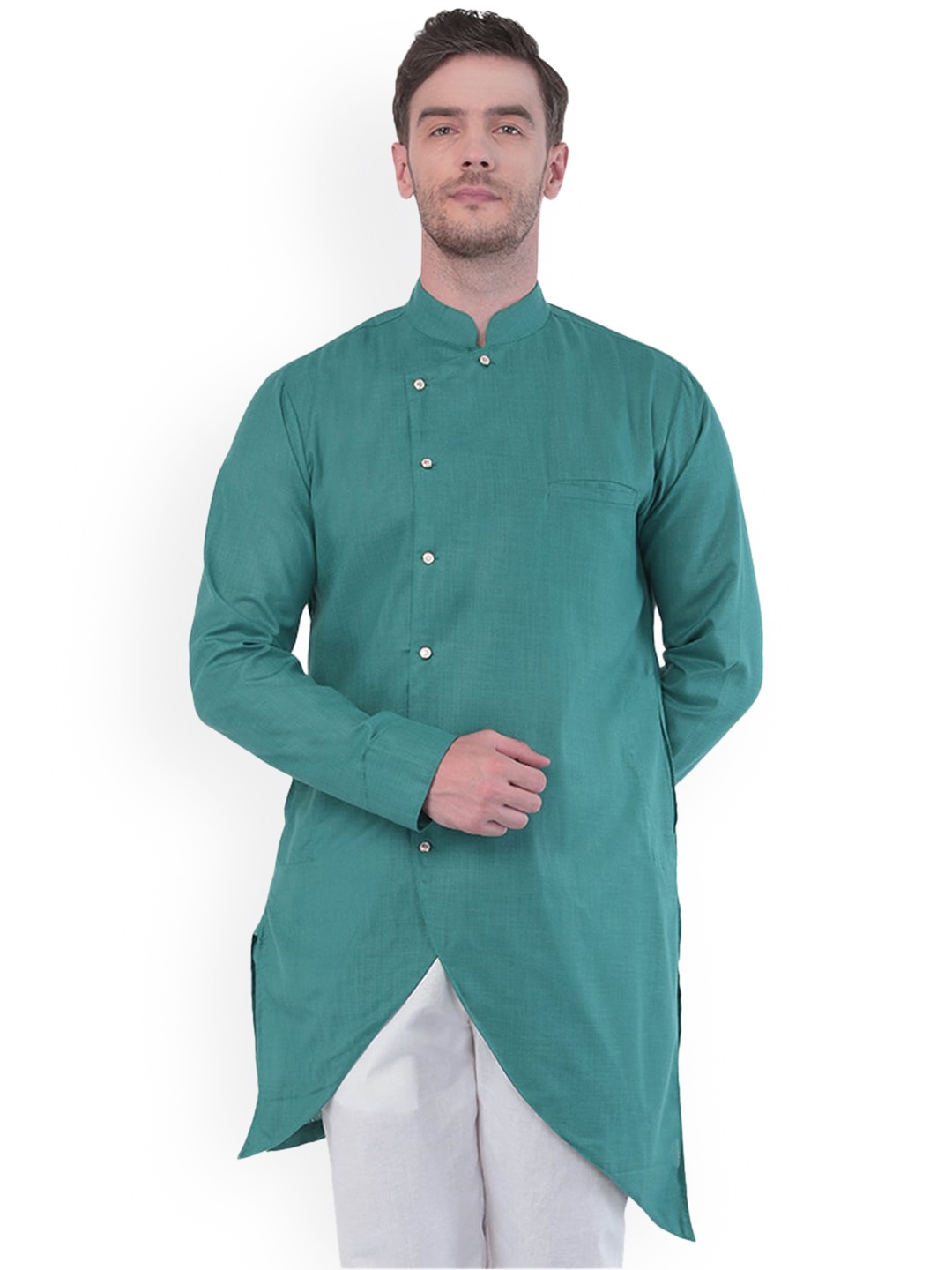 

SG LEMAN Men Green Kurta