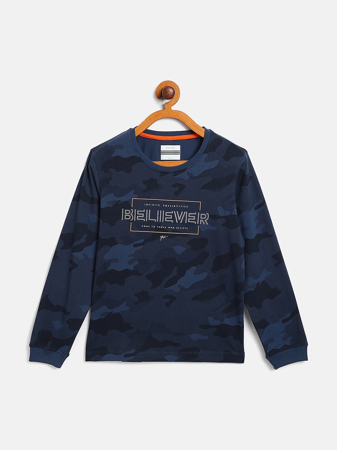 

Octave Boys Blue Typography Printed T-shirt