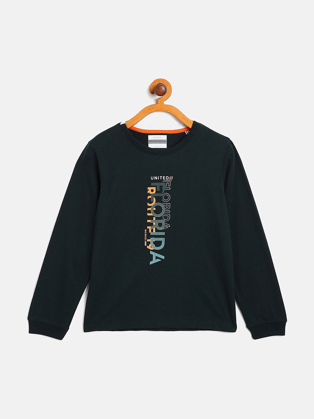 

Octave Boys Green Typography Printed T-shirt