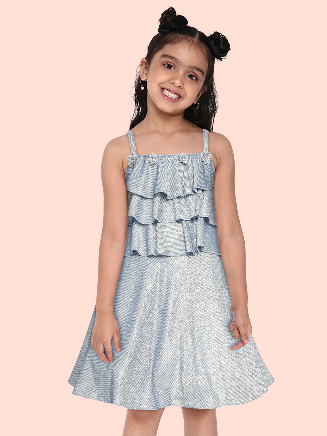 

Enfance Blue Layered Net Dress