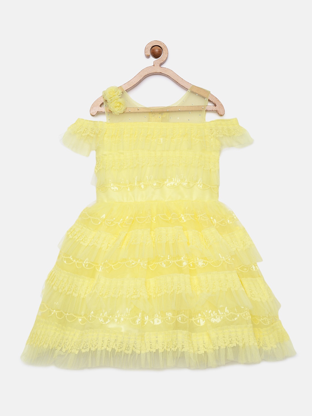

Enfance Yellow Layered Net Dress