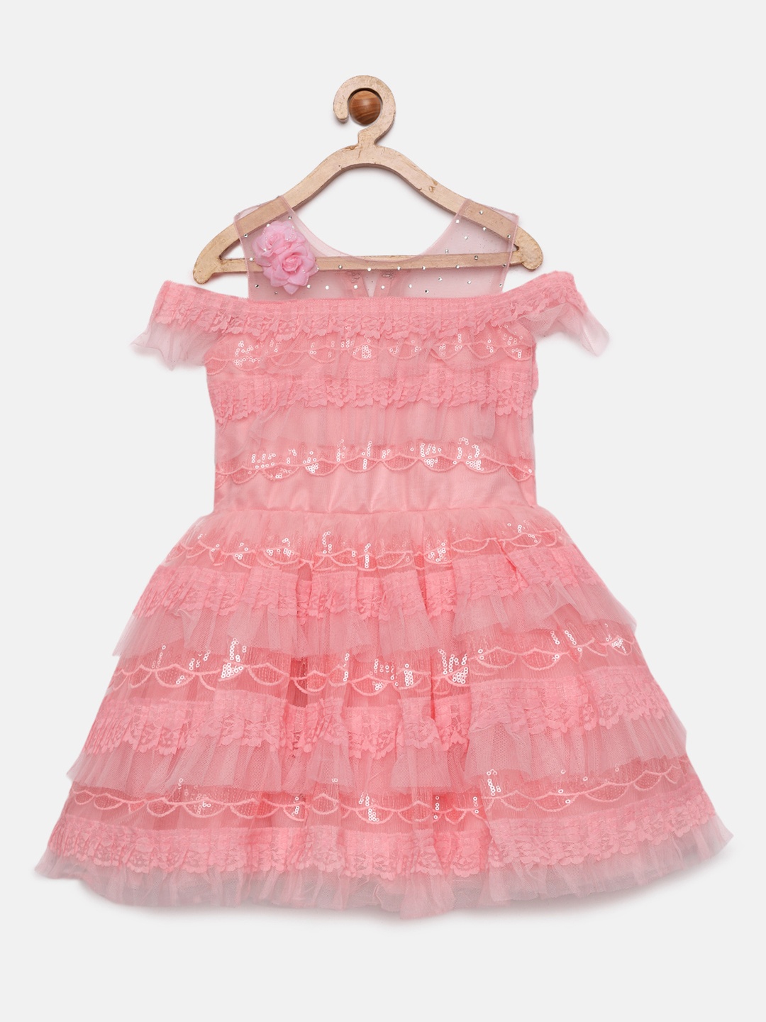 

Enfance Pink Layered Net Dress