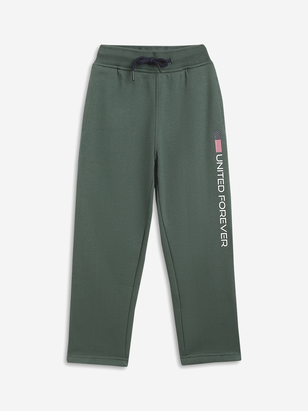

Octave Boys Green Solid Cotton Track Pants