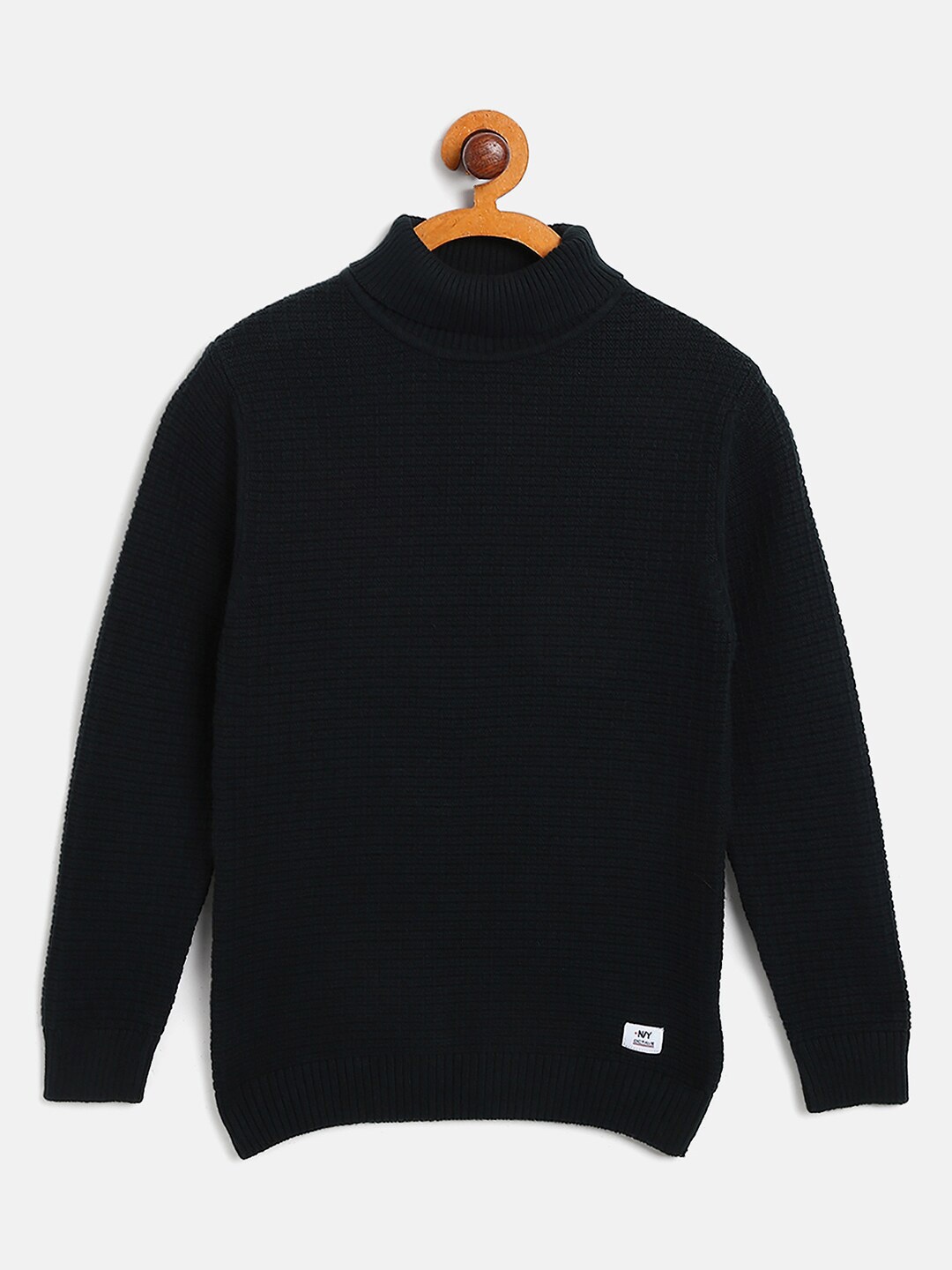 

Octave Boys Green Solid Turtle Neck Pullover sweater, Navy blue