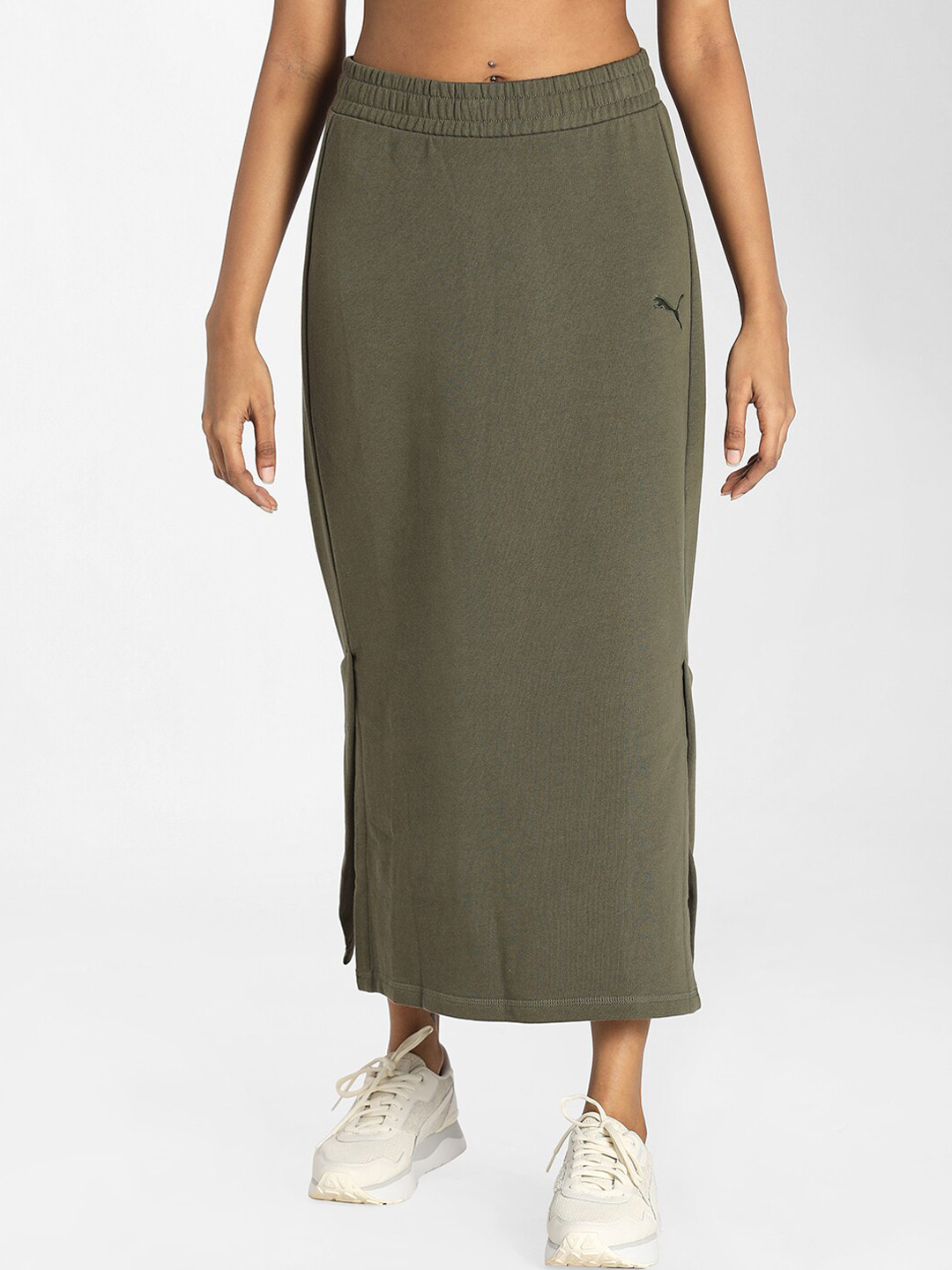

Puma Women Olive Green Straight Skirts