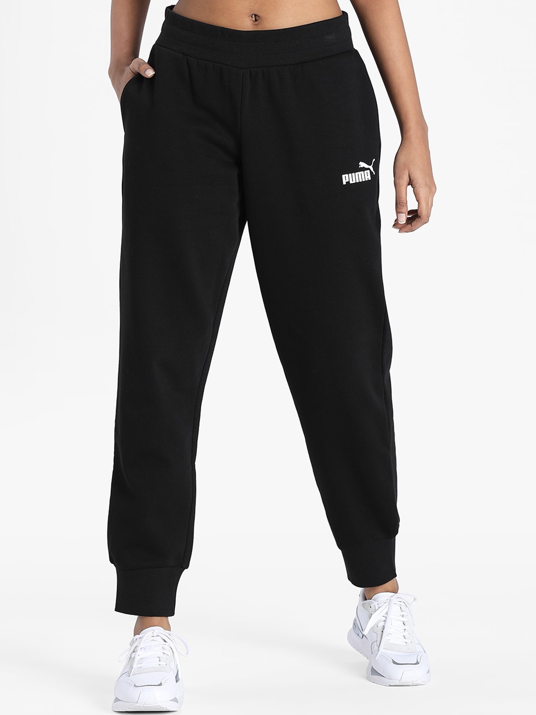

Puma Women Black Solid ESS Sweatpants FL cl
