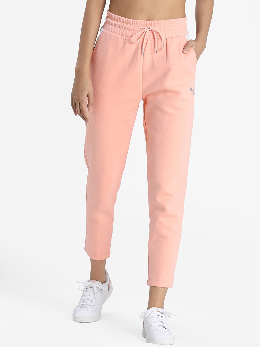 

Puma Women Peach Solid Evostripe Track Pants