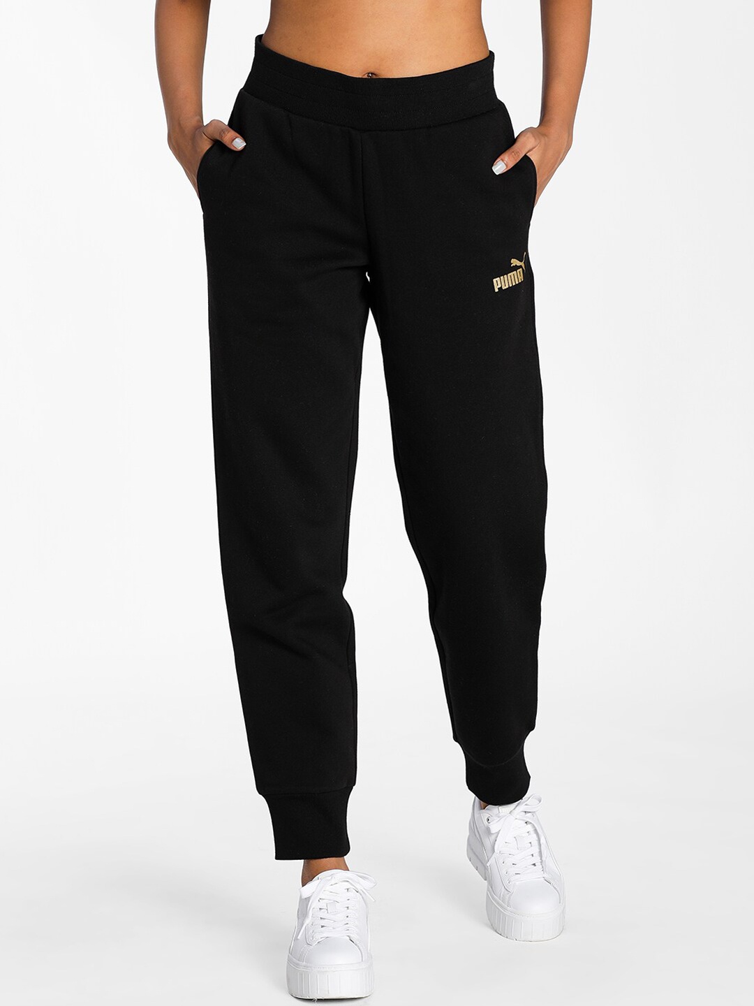 

Puma Men Black FL cl ESS+ Metallic Cotton Regular Fit Joggers
