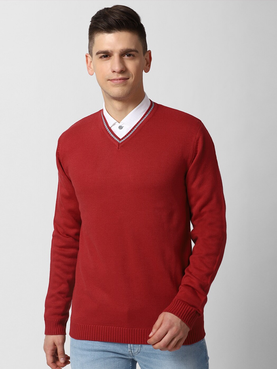 

Peter England Casuals Men Red Pullover
