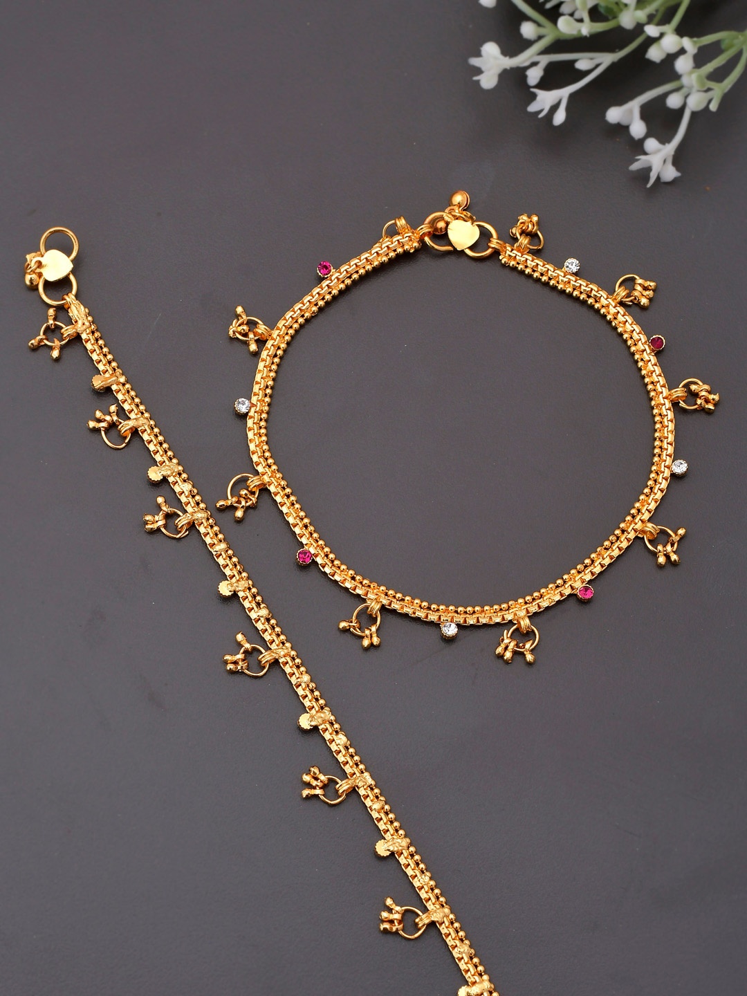 

Silvermerc Designs Women Gold-Toned Fiza Bridal Anklet