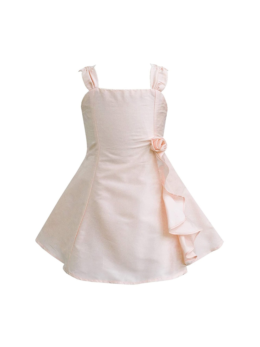 

A T U N Peach-Coloured A-Line Dress