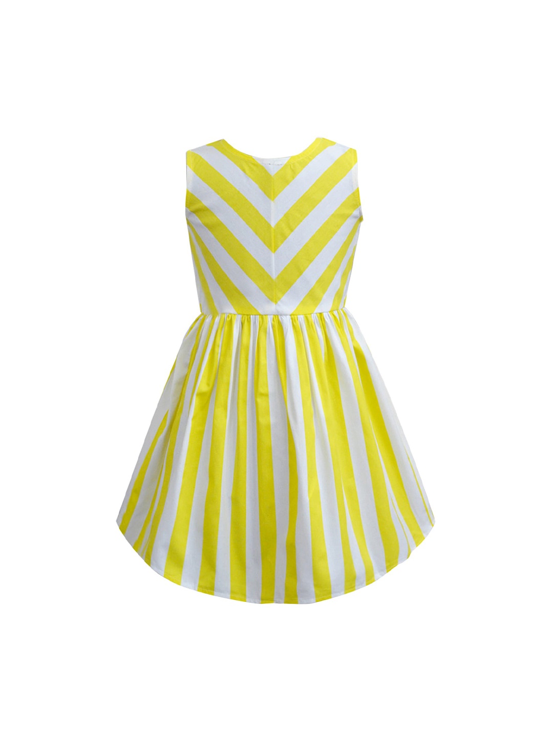 

A T U N Yellow Striped Dress