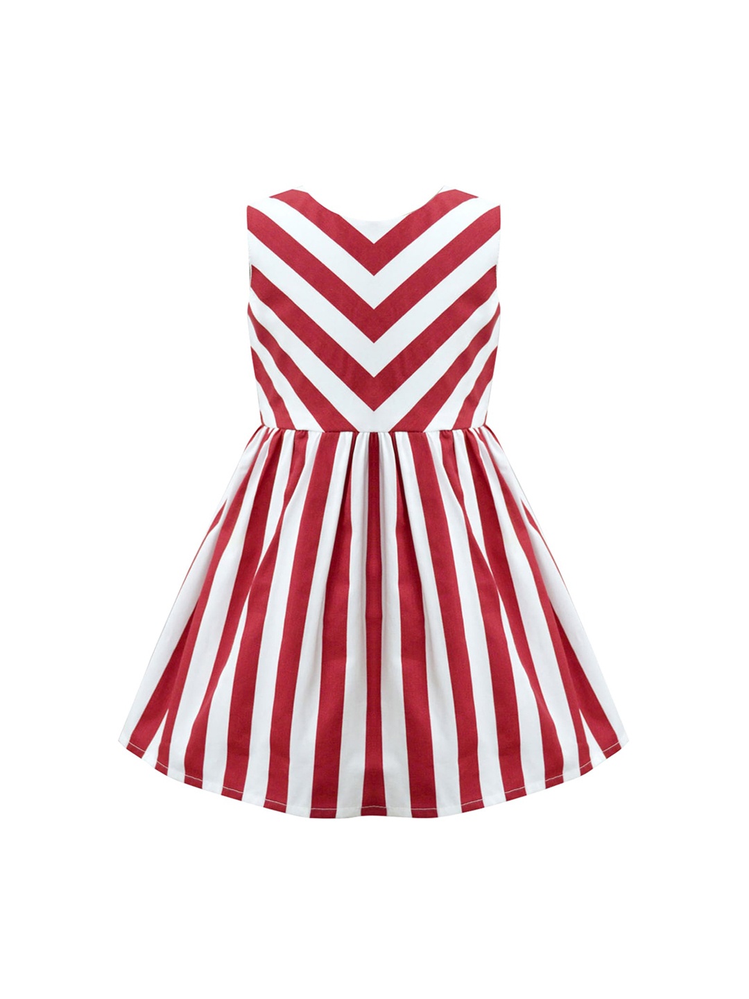 

A T U N Red & White Striped Dress