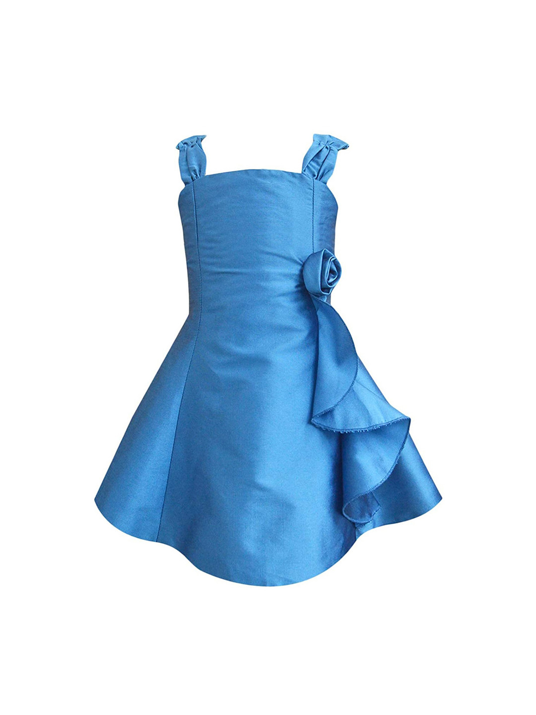 

A T U N Turquoise Blue Solid Dress