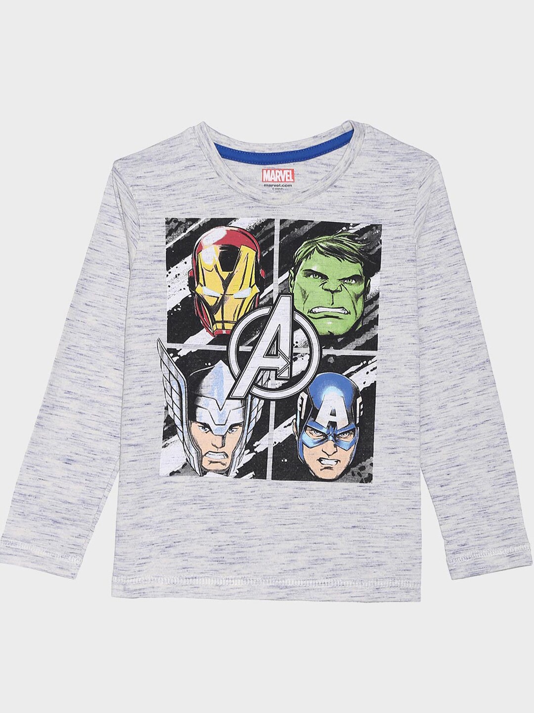 

Kids Ville Boys Blue Avengers Printed Applique T-shirt