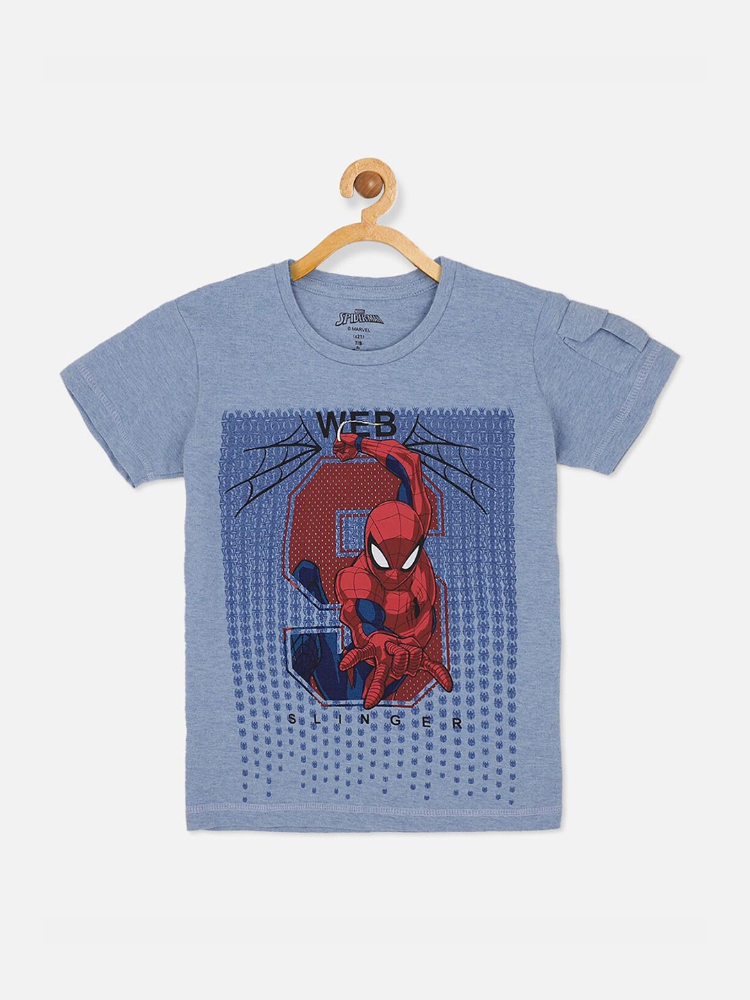 

Kids Ville Boys Blue Spiderman Printed T-shirt