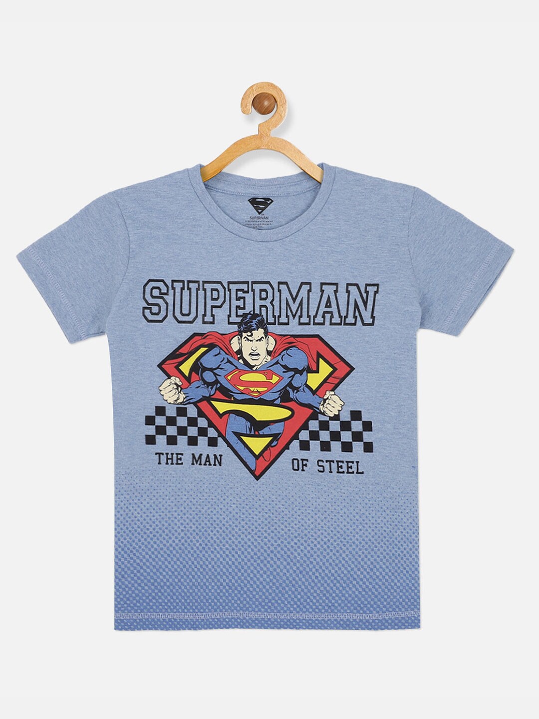 

Kids Ville Boys Blue Superman Printed T-shirt