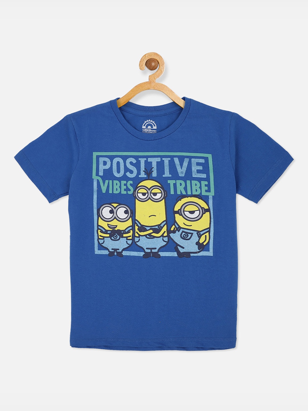 

Kids Ville Boys Blue Minions Featured Round Neck Tshirt