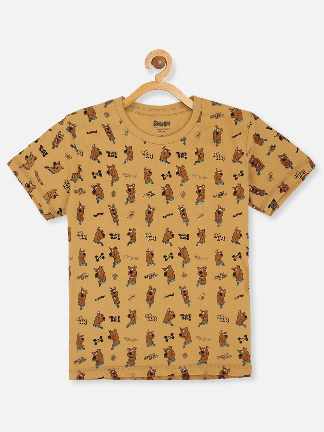 

Kids Ville Boys Brown Scooby Doo Printed T-shirt