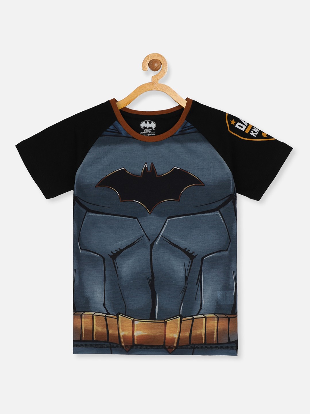

Kids Ville Boys Black & Blue Batman Printed T-shirt